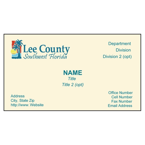 Lee County Development Business Cards (Full-Color)