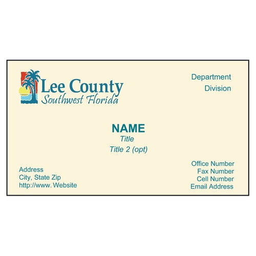 Lee County Natural Resources Business Cards (Full-Color)