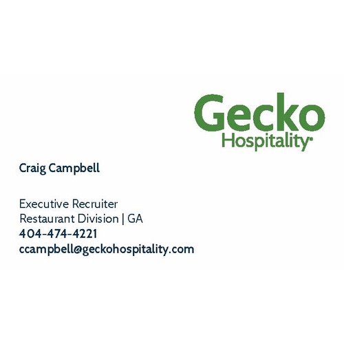 Business Cards - Gecko Hospitality