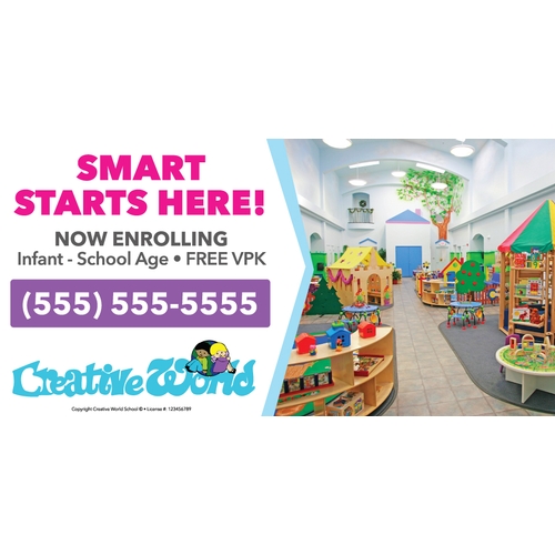 SMART STARTS HERE (Florida) Banner - 48in. x 96in.