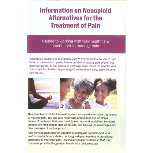 Information on Nonopioid Alternatives Brochures