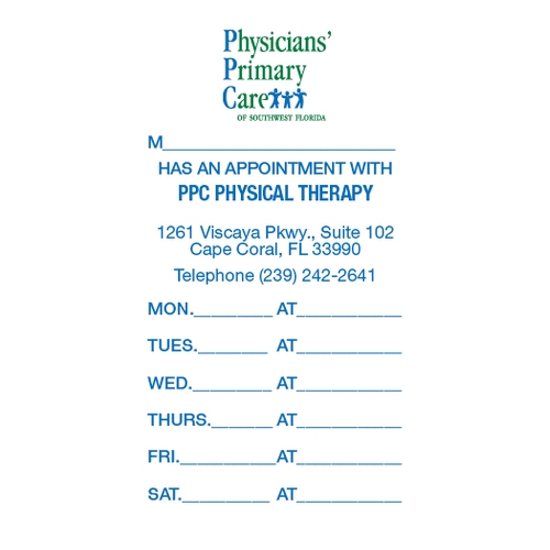 PT Appointment Cards