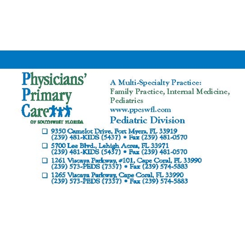Pediatric Appointment Cards
