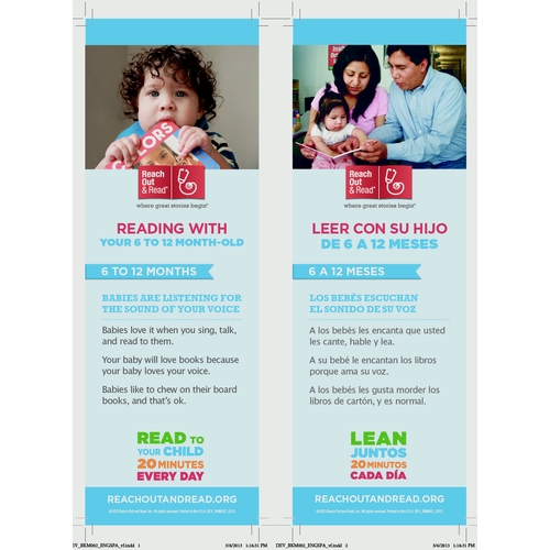 Pediatric Bookmark 06-12 Months